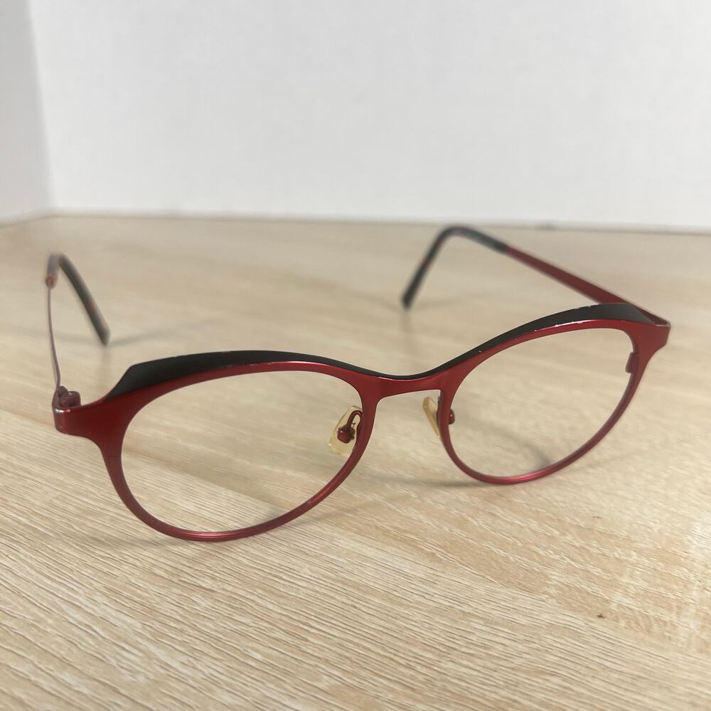 JF Rey JF2757 3000 Red Black Eyeglasses READ DESC 48-18-143 Frames Only